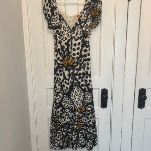 Farm Rio Black and White Maxi Dress